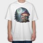 Watercolor Mystical Mushrooms, Tricou Oversize Barbati (Unisex)