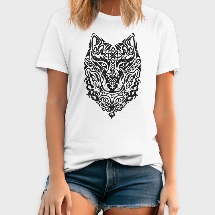 Celtic Tribal Wolf, Tricou Barbati (Unisex)