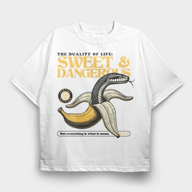 Dangerous Snake Banana Trend, Tricou Oversize Barbati (Unisex)