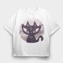 Dark Cat, Tricou Oversize Barbati (Unisex)