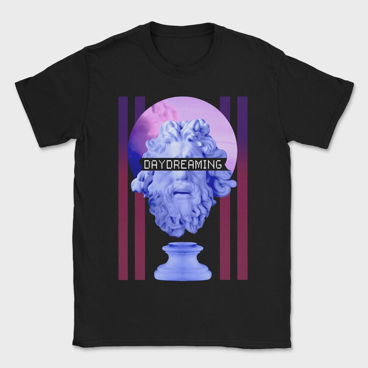 Daydreaming Statue Vaporwave Sculpture, Tricou Barbati (Unisex)