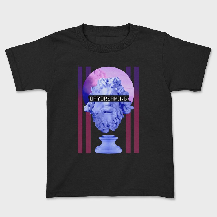 Daydreaming Statue Vaporwave Sculpture, Tricou Copii