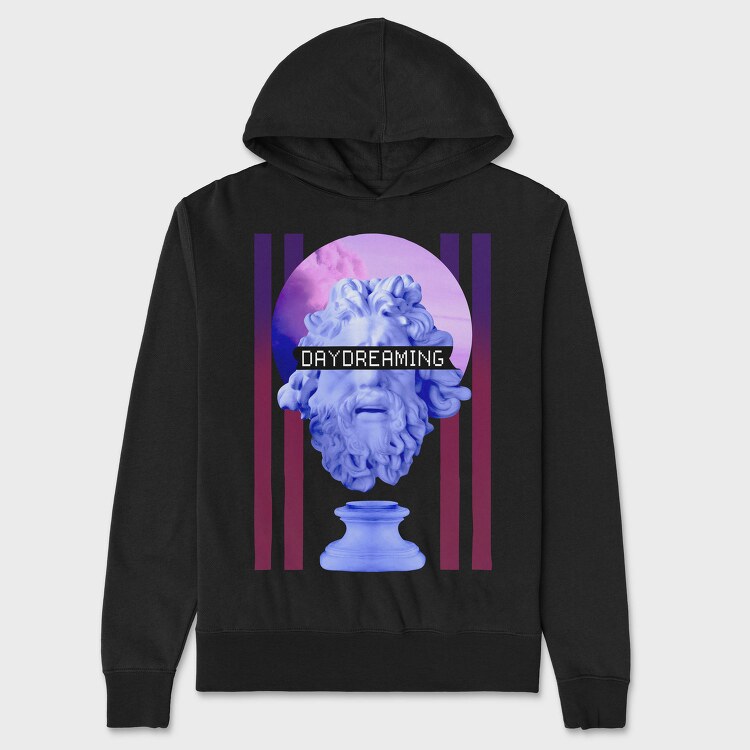 Daydreaming Statue Vaporwave Sculpture, Hanorac Oversize Barbati (Unisex)