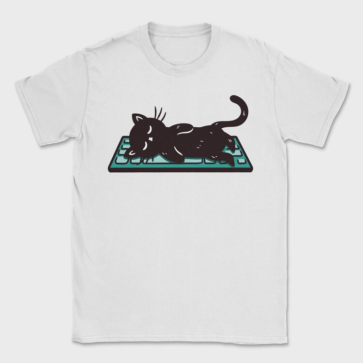 Keyboard Kitty, Tricou Barbati (Unisex)