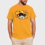 Pumpkin Cat Halloween Illustration 2, Tricou Barbati (Unisex)