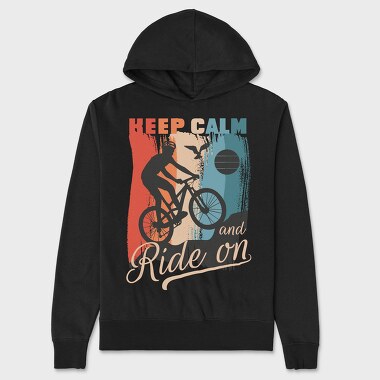 Keep Calm and Ride On, Hanorac Oversize Barbati (Unisex)