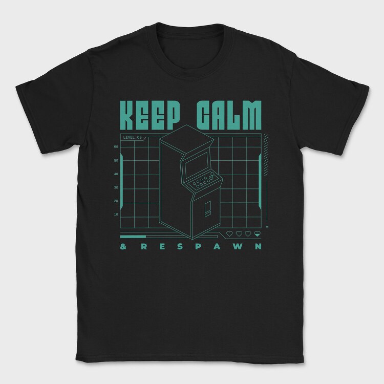 Keep Calm and Respawn, Tricou Barbati (Unisex)