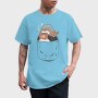 Cute Penguin In Pocket Coffee, Tricou Barbati (Unisex)