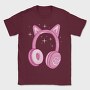 Kawaii Pink Headphones, Tricou Barbati (Unisex)