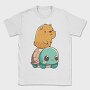 Kawaii Capybara and Turtle, Tricou Barbati (Unisex)