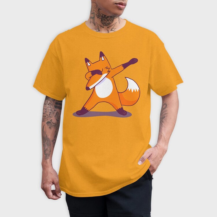 Dab Animal Comics Fox, Tricou Barbati (Unisex)