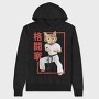 Karate Cat, Hanorac Oversize Barbati (Unisex)