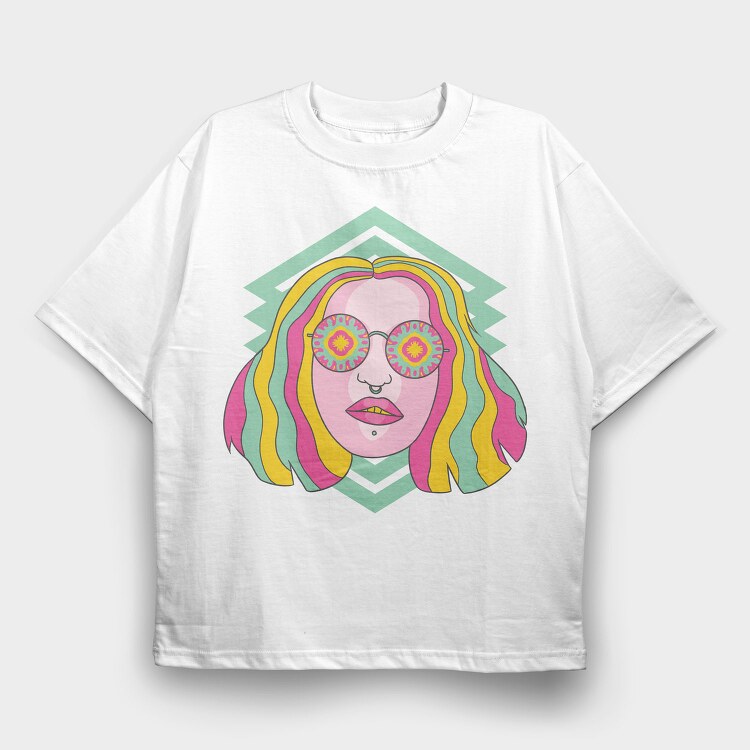 Kaleidoscope Eyes, Tricou Oversize Barbati (Unisex)