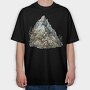 Watercolor Mountain Flora, Tricou Oversize Barbati (Unisex)