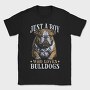 Just a Boy Who Loves Bulldog, Tricou Barbati (Unisex)