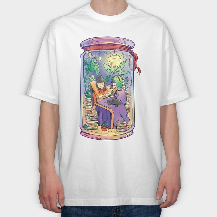 Jar Girl Books, Tricou Oversize Barbati (Unisex)