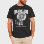 Lion Animal With Sunflower Head Flower, Tricou Barbati (Unisex)