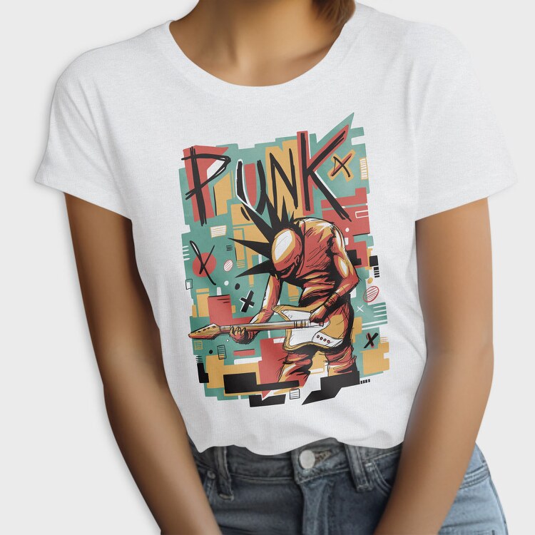 Punk Musician Abstract Music, Tricou Femei