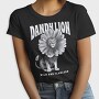 Lion Animal With Sunflower Head Flower, Tricou Femei