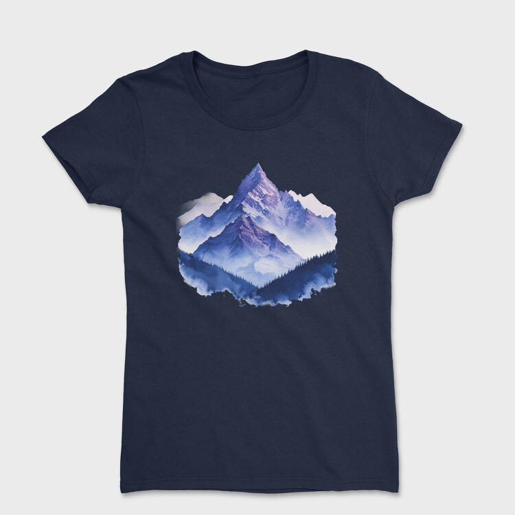 Watercolor Peak Night, Tricou Femei