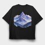 Watercolor Peak Night, Tricou Oversize Barbati (Unisex)