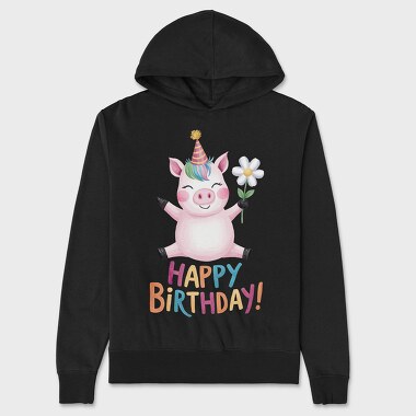 Watercolor Pig Party, Hanorac Oversize Barbati (Unisex)