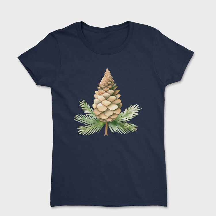 Watercolor Pinecone, Tricou Femei