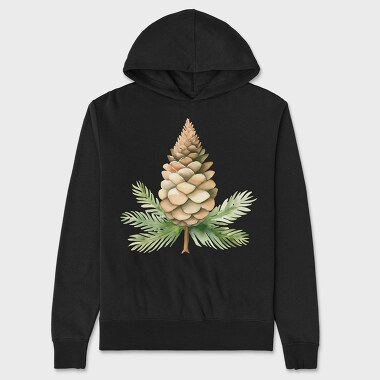 Watercolor Pinecone, Hanorac Oversize Barbati (Unisex)
