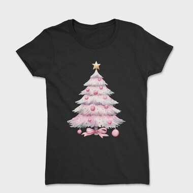 Watercolor Pink Tree, Tricou Femei