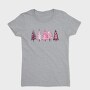 Watercolor Pink Trees, Tricou Femei