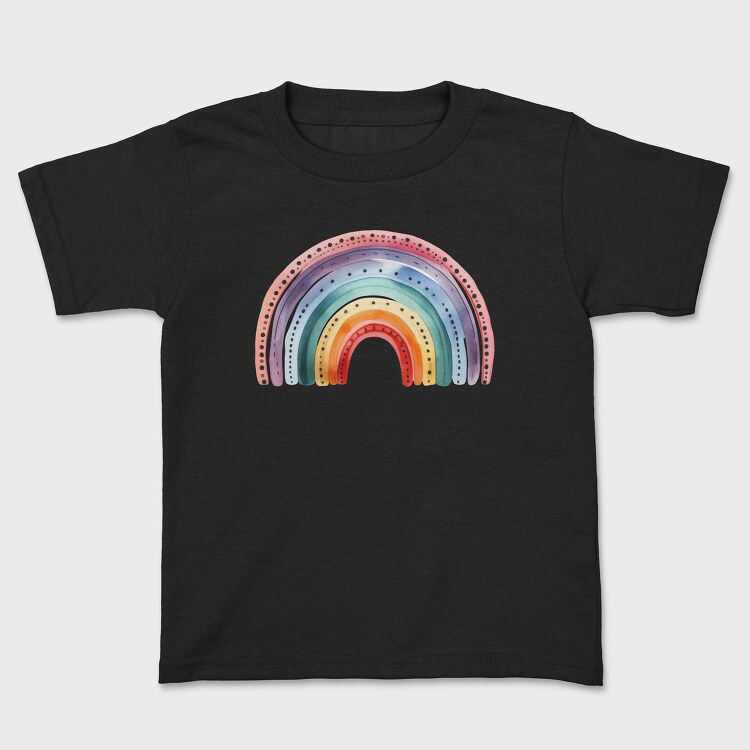 Watercolor Rainbow Clipart, Tricou Copii
