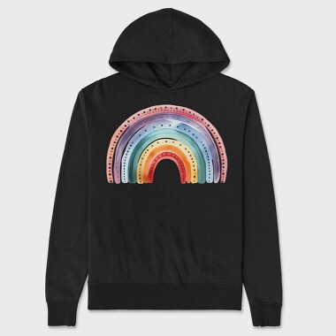 Watercolor Rainbow Clipart, Hanorac Oversize Barbati (Unisex)