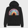Watercolor Rainbow Clipart, Hanorac Oversize Barbati (Unisex)