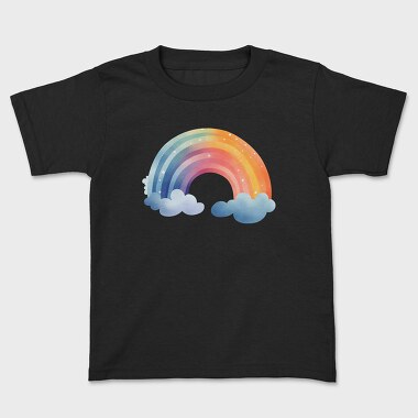 Watercolor Rainbow Sky, Tricou Copii