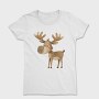Watercolor Reindeer Boho, Tricou Femei