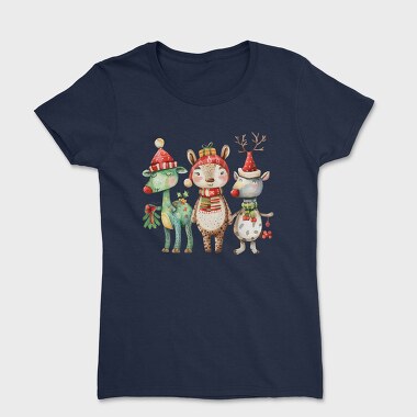 Watercolor Reindeer Merry, Tricou Femei