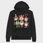 Watercolor Reindeer Merry, Hanorac Oversize Barbati (Unisex)