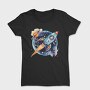 Watercolor Rocket Space, Tricou Femei