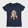 Watercolor Rocketship, Tricou Femei