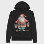 Watercolor Santa Claus, Hanorac Oversize Barbati (Unisex)