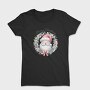 Watercolor Santa Wreath, Tricou Femei