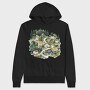 Watercolor Scandinavian Houses, Hanorac Oversize Barbati (Unisex)