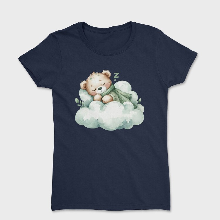 Watercolor Sleeping Teddy, Tricou Femei