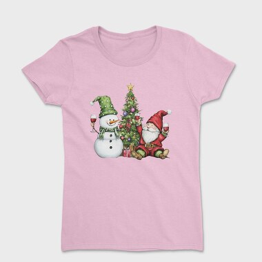 Watercolor Snowman Christmas, Tricou Femei