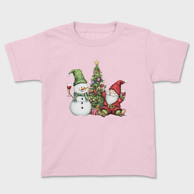 Watercolor Snowman Christmas, Tricou Copii