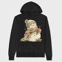 Watercolor Snowman Holly, Hanorac Oversize Barbati (Unisex)