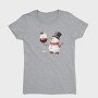 Watercolor Snowman Wine, Tricou Femei