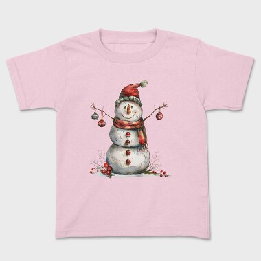 Watercolor Snowman, Tricou Copii