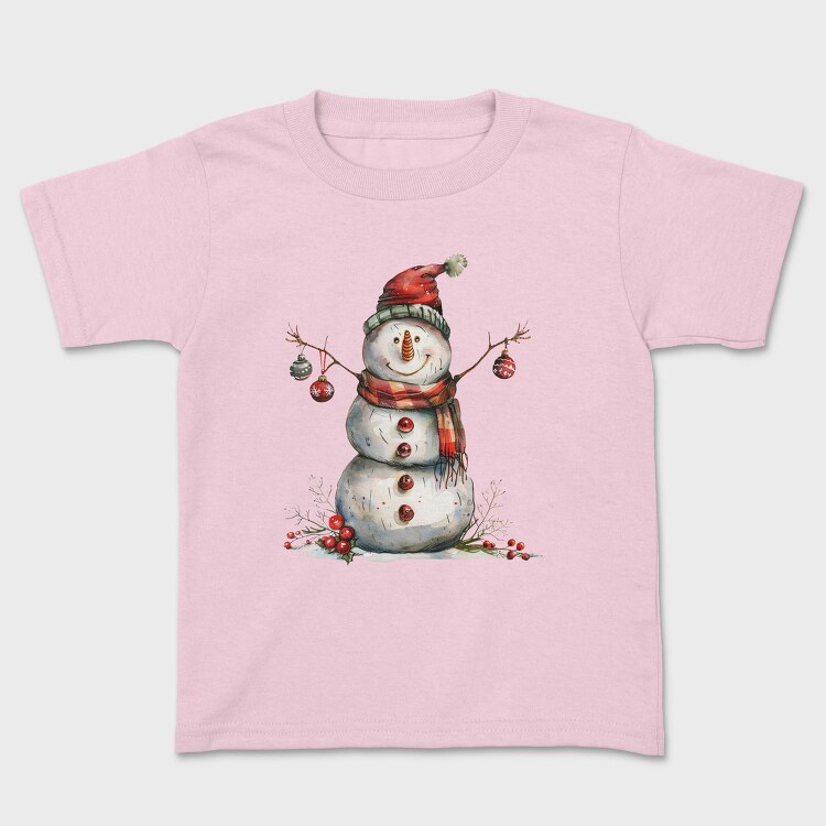 Watercolor Snowman, Tricou Copii