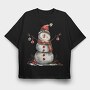 Watercolor Snowman, Tricou Oversize Barbati (Unisex)